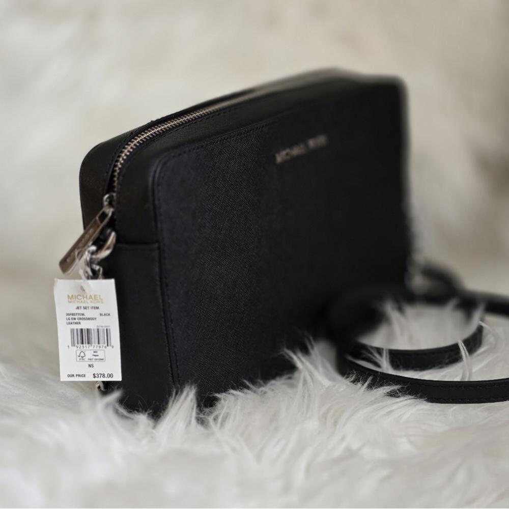 Michael Kors Jet Set Large Saffiano Leather Crossbody Bag - Picture 2 of 7